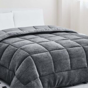 Edredón Sherpa Gris Reversible